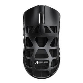 ATTACK SHARK R3 46g Superlight Magnesium Alloy Wireless Gaming Mouse, BT/2.4Ghz/Wired Computer Mouse, 8000Hz Wireless Polling Rate, PAW3395 26K DPI Optical Sensor Programmable Mice for Win/Mac(Black)