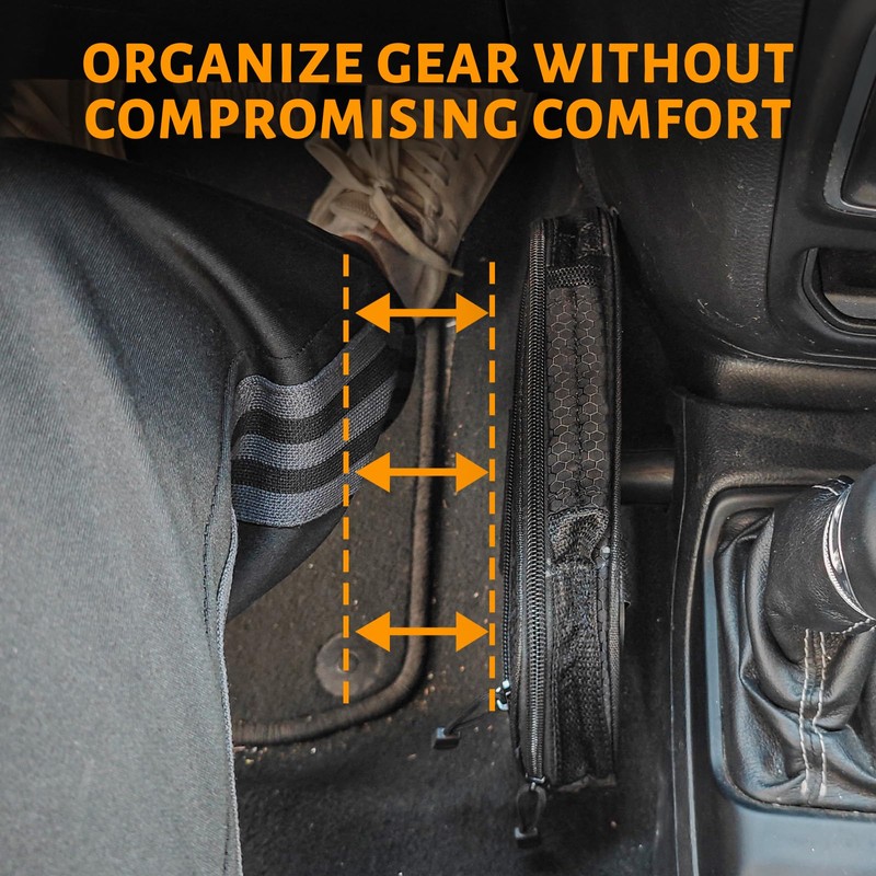 MAIKER Center Console MOLLE Panel with Storage Bag, Aluminum Tactical