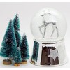 20027 Snow Globe Deer Silver with Silver Base Straight with