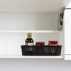 Morcte 12 Pack Narrow Plastic Storage Basket, Stacking Slim Baskets,