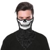 White Skeleton Balaclava Hat Men's Women's Neck Protector Mesh Sun