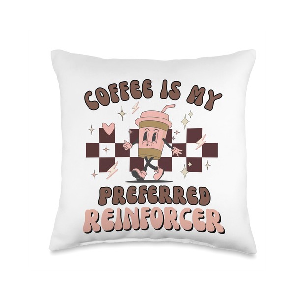 Iced Coffee Preferred Reinforcer Coffee Lover Throw Pillow