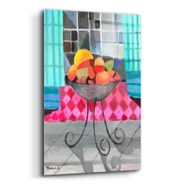 Epic Art 'Fruits By The Window' by Rich Lo Acrylic Glass Wall Art, 12" x 16"