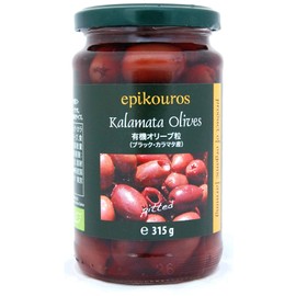 Epicross Organic Olive Grain Black Kalamata [Made in Greece] [Seedless] 11.5 oz (315 g)