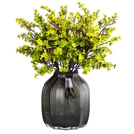 JAKY-Global Babys Breath Fabric Cloth Artificial Flowers 6 Bundle European Fake Silk Plants Decor Wedding Party Decoration Bouquets Real Touch DIY Home Garden (Grass Green)