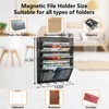 KZWKRG 6 Tier Magnetic File Holder with Hook, Magnetic File
