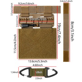 zhenchy MOLLE Vest Quick Release Buckle Set Quick Release Cummerbund Adapter Disconnect Single Point Buckle Hook & Loop Straps for Vest Accessories