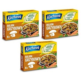 KUCHAREK MUSHROOM BOUILLON Bulion Grzybowy. Product from Poland 60g (3 pack)