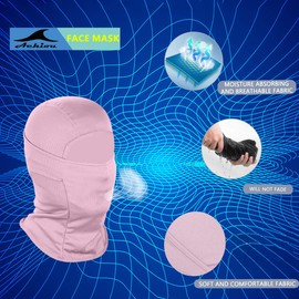 Achiou Balaclava Face Mask, Ski Mask UV Protector Lightweight for Motorcycle Cycling Running Pink