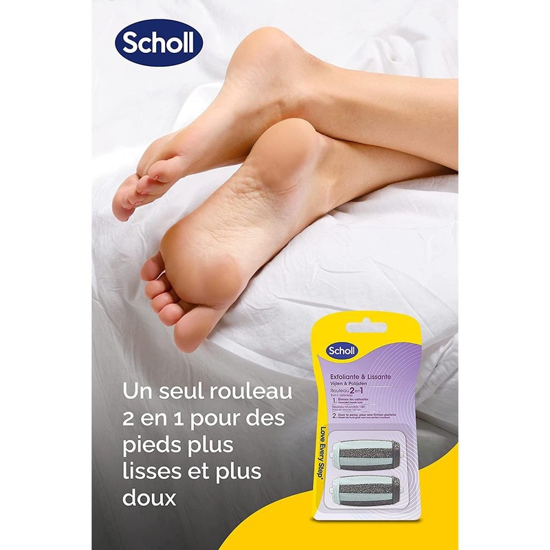 Scholl Replacement Rollers 2-in-1 Exfoliator & Straightener - Foot Rasp