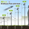 Bird Feeder Pole, 80 Inch Bird House Pole Stand for