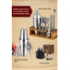 KITESSENSU Cocktail Shaker Set Bartender Kit with Stand | Bar