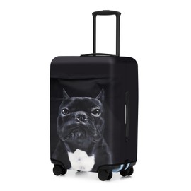 Adorila Travel Luggage Cover Protector, Washable Elastic Suitcase Cover, Luggage Protective Cover, French Fight, L