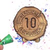 DARO Design Engraved Round Wooden Plaque, Gift for Anniversaries, Birthdays,