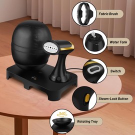 Hat Steam Cleaning Machine, Hat Shaping Machine - Steam Cleaning for Baseball Caps, Bucket Hats, Felt Hats or Clothes - Portable Handheld Design with Powerful Wrinkle Removal and Cleaning with Brush