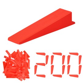 Flintronic Tile Wedges, Pack of 200 Plastic Wedges, Laminate Spacers, Pull Tabs, Mounting Wedges, Levelling Set Tiles, Tile Laying Aid Set, Tile Tool for DIY and Professionals