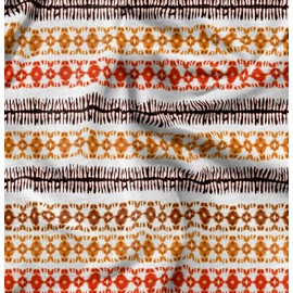 Soimoi Orange Poly Georgette Fabric Shibori Tie-Dye Print Fabric by the metre 52 Inch Wide