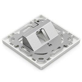 deleyCON 4x 1 Port LAN Junction Box Data Socket Flush-Mounted Socket for Keystone Module 45° Angled Outlet for Keystone Modules with e.g. RJ45 Coaxial F-Connector RJ-11 RCA Jack Toslink PS2