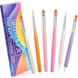 Giloner Nail Art Brush Set 6Pcs Nail Brush Kit For Nail Stippling,Tiny Details,Delicate Coloring,Fine Line Painting,Suitable For Salon And DIY.Nail Design Brushes Are Suitable For Salon Gifts For Mom