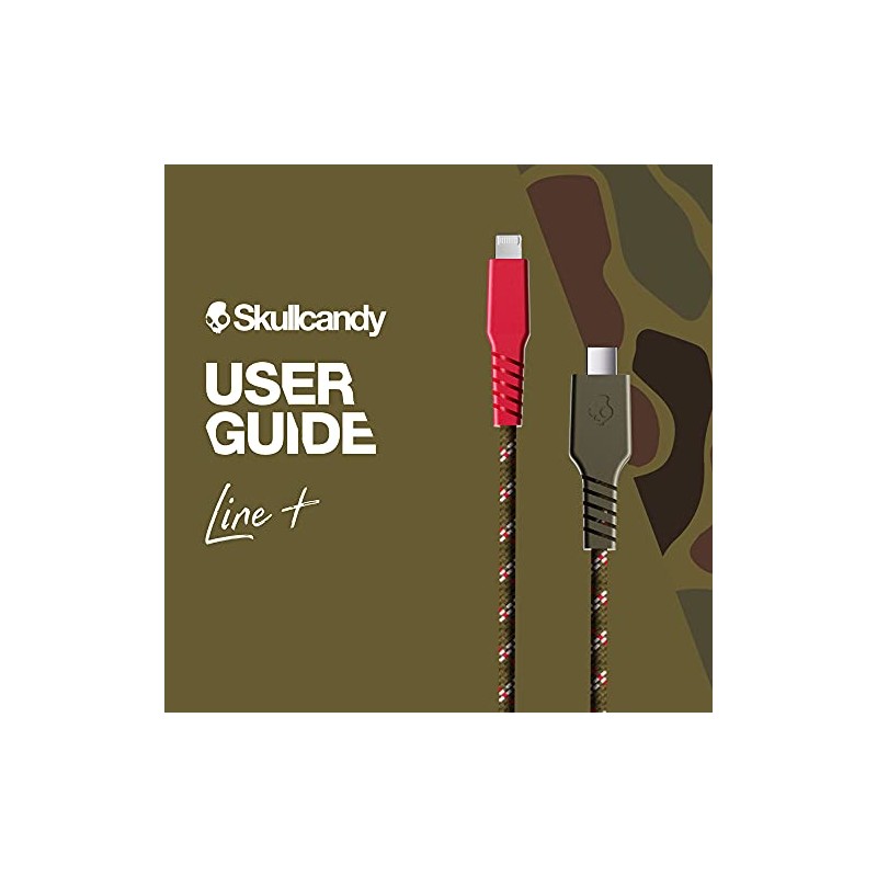 Skullcandy Line+ Cable Lightning trenzado, 15 W USB C a