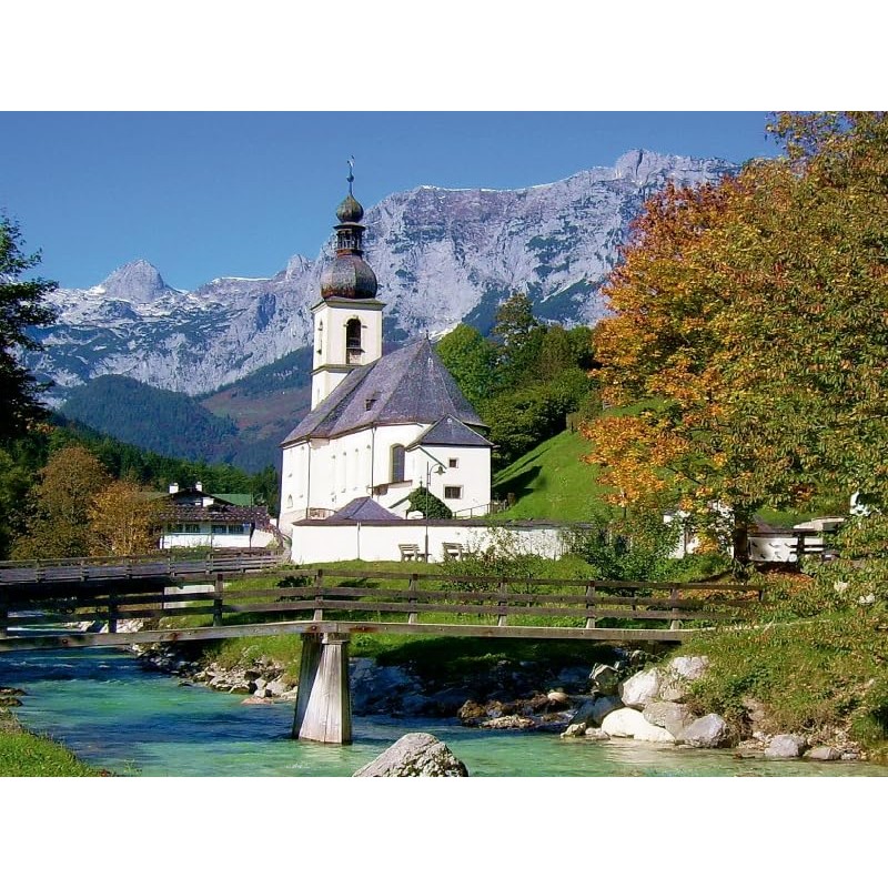 CALVENDO Puzzle Church at Ramsau 1000 Pieces Laying Size 64