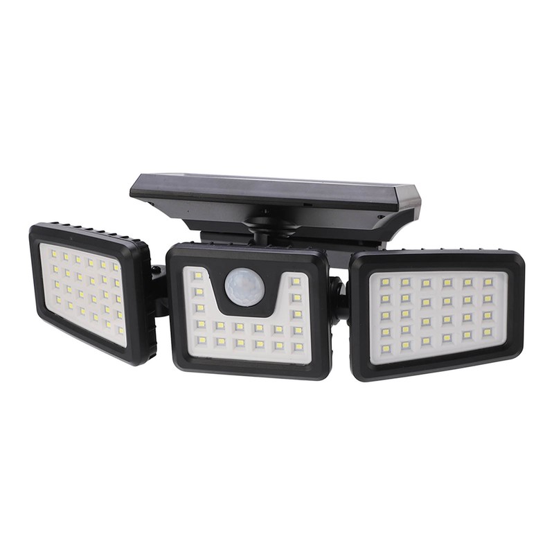 Outdoor Motion Sensor Light Solar Powered 3 Adjustable Heads IP65