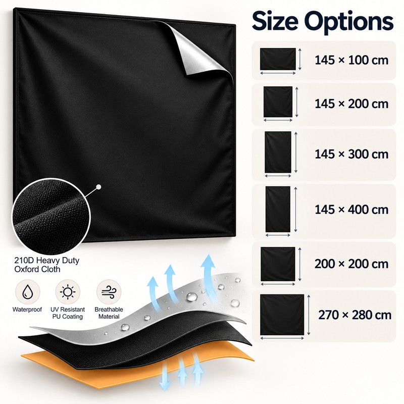 Blackout Window Cover for Bedroom Privacy – Light Blocking Fabric
