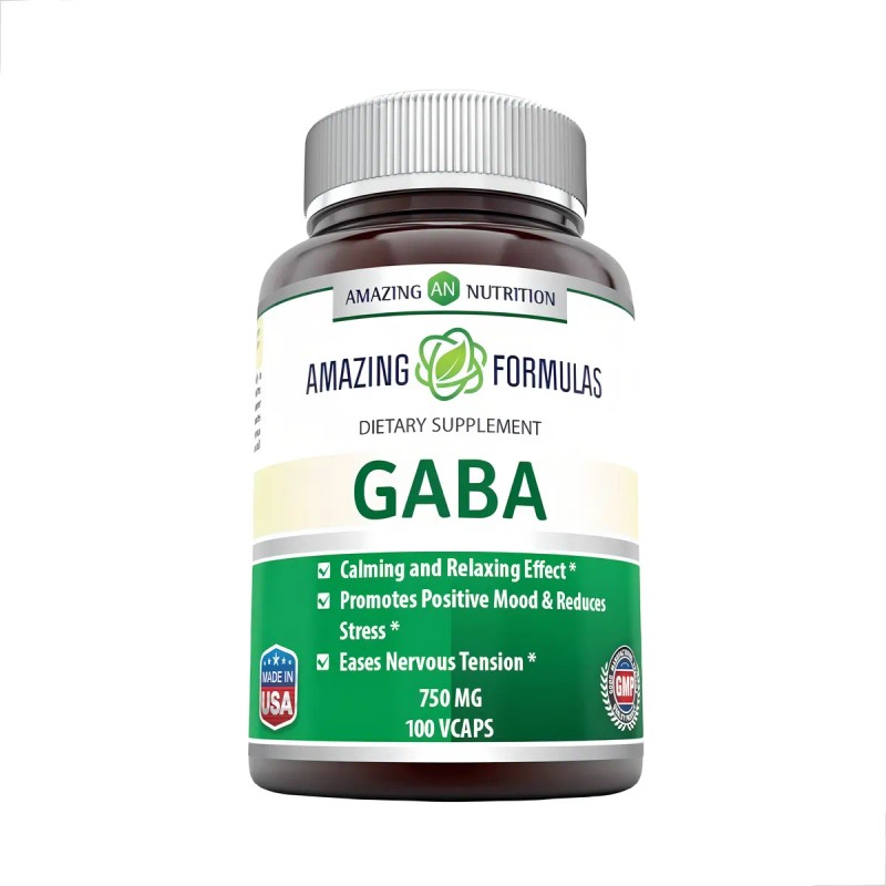 Gaba Para Reducción De Ansiedad Y Estrés 750mg 100 Caps