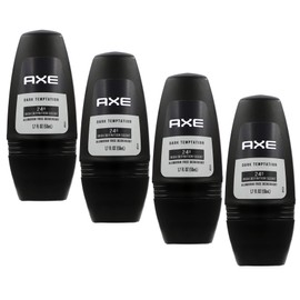 Axe Dark Temptation Roll-on Deodorant, Black, 1.7 Fluid Ounce, Pack of 4, Long-Lasting Protection