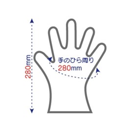 Ordy ENS-100 Disposable Gloves, Polyethylene, S, Transparent, 100 Sheets x 5 Pieces, Disposable Polyethylene Gloves, Commercial Use, Poly Gloves