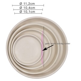B2S BACK2SEASON Clay Saucers Set of 3 Alto Made in Germany Plant Plates Diameter 11.2 cm Set of 3