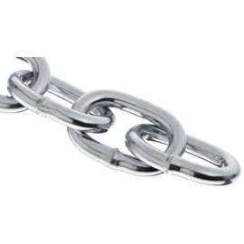 Campbell 0722957 Low Carbon Steel Passing Link Chain on Reel, Zinc Plated, 2/0 Trade, 0.18" Diameter, 50' Length, 450 lb. Load Capacity