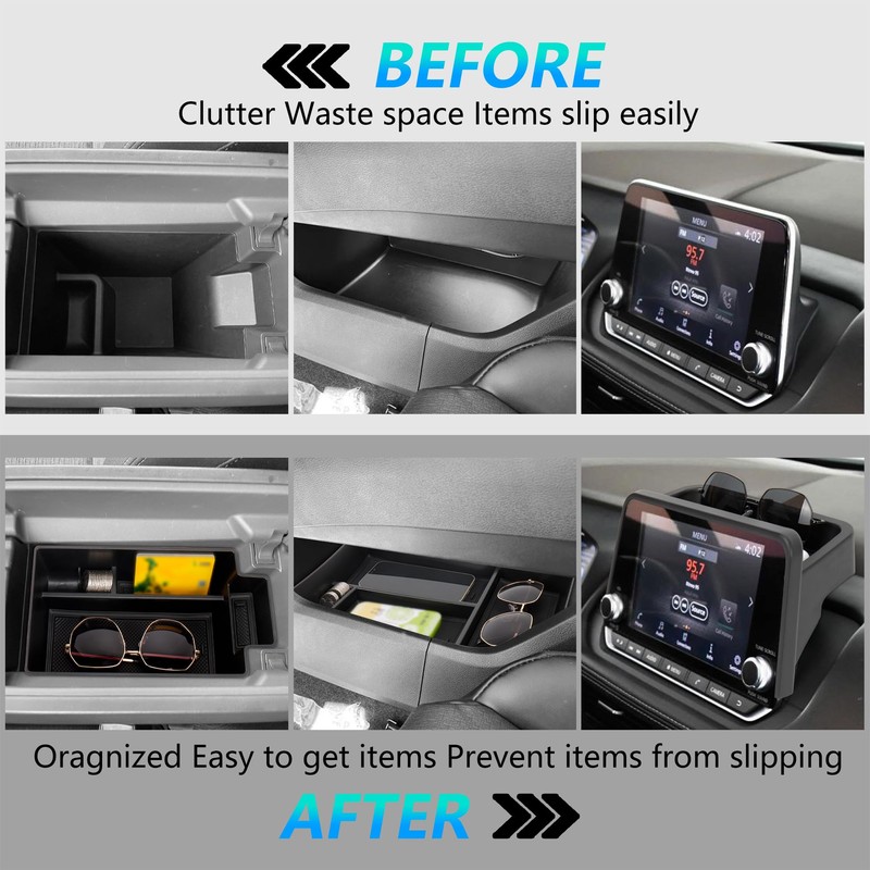 Sinminou 3PCS Center Console Organizer Compatible with 2021-2024 2025 Nissan