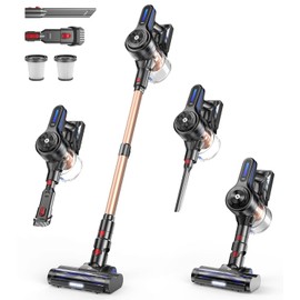NADALY Cordless Vacuum Cleaner, 500W 40KPA Stick Vacuum with 45min Runtime, Anti-Tangle Vacuum Cleaners for Home, 1.5L Dust Cup, Rechargeable Wireless Vacuum for Hardwood Floor Carpet Pet Hair