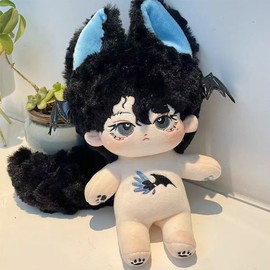 niannyyhouse Rabbit Ears Boy Stuffed Body Tail 20 cm Plush Doll Portable Clothing (12 with Skeleton)