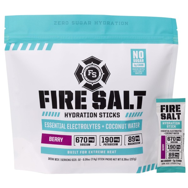 Fire Science Nutrition Fire Salt - Essential Electrolytes, Berry 32