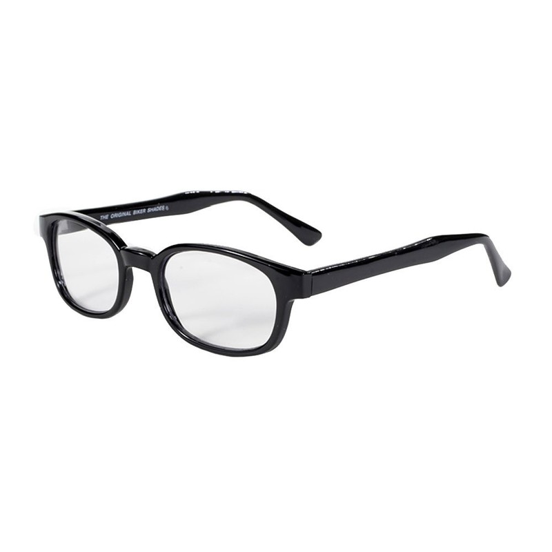 Pacific Coast Original KD's Biker Sunglasses (Black Frame/Clear Lens)