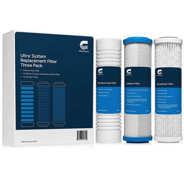 CLEARSOURCE CLEARSOURCE ULTRA SYSTEM REPLACEMENT FILTER THREE PACK WITH VIRUSGUARD