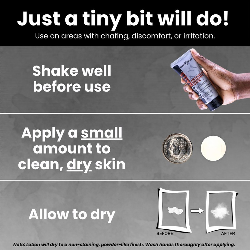 FRESH BALLS Lotion Anti-Chafing Comfort Men's Soothing Cream to Powder