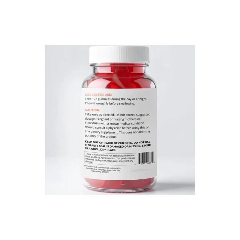 Gomitas Ebony Medical Cabello Biotina Keratina Hair Biotin Keratin Gummies,