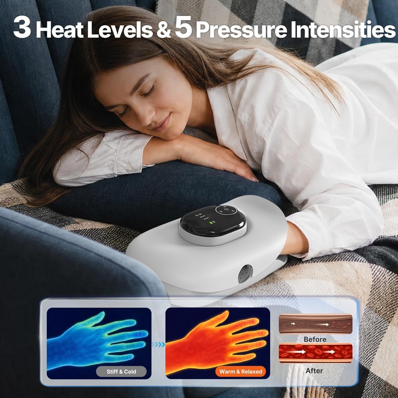 5BILLION FITNESS Hand Massager with Heat and Compression