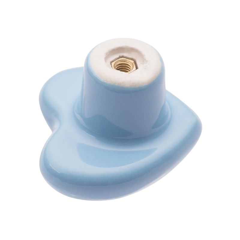 NAKUPENDA Pack of 6 Furniture Knobs Heart Shape Ceramic Cabinet