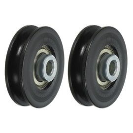 PATIKIL Universal Bearing Pulley Wheel 60mm/2.4", 2 Pack Nylon Bearing Pulley Wheel Lifting Bearing Wheel Replace for Gym Equipment Part Cable Machine