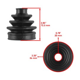 Caltric Front Axle Inner Outer CV Boot Kit for Yamaha Big Bear 400 YFM400FB 4WD 2007-12