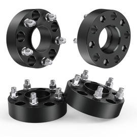 MOSTPLUS 4 PCS 5x5.5 Wheel Spacers,1.5" Hub-Centric Forged Wheel Adapters Compatible for 2012-2018 Dodge Ram 1500,M14 x 1.5" Studs 77.8mm Center Bore,Black