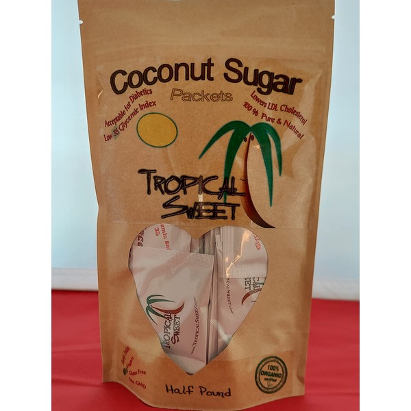 Paquetes de azúcar de coco
