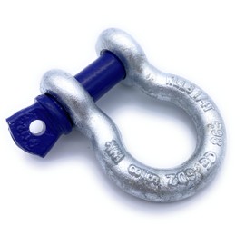 Shackle High Strength Curved with Eye Bolt (WLL): 2 t Load Capacity 2 Pieces 0.33 t - 25 t & Choice of Quantity | Hot-Dip Galvanised Steel | Choice of Sizes (2 Pieces, 2t)