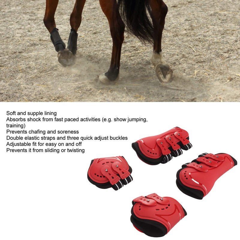 Horse Front Hind Leg Boots Breathable Impact Resistant Open Front