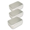 Florex Set of 3 Aluminium Soap Boxes with Drip Tray