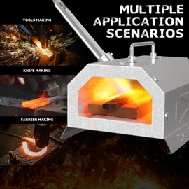 Nelyrho Blacksmith Forge Starter Kit, Made of Stainless Steel, with 30PSl Requlator,for Blacksmithing and Knife Making Equipment Forging Melting Casting (Single Burner)